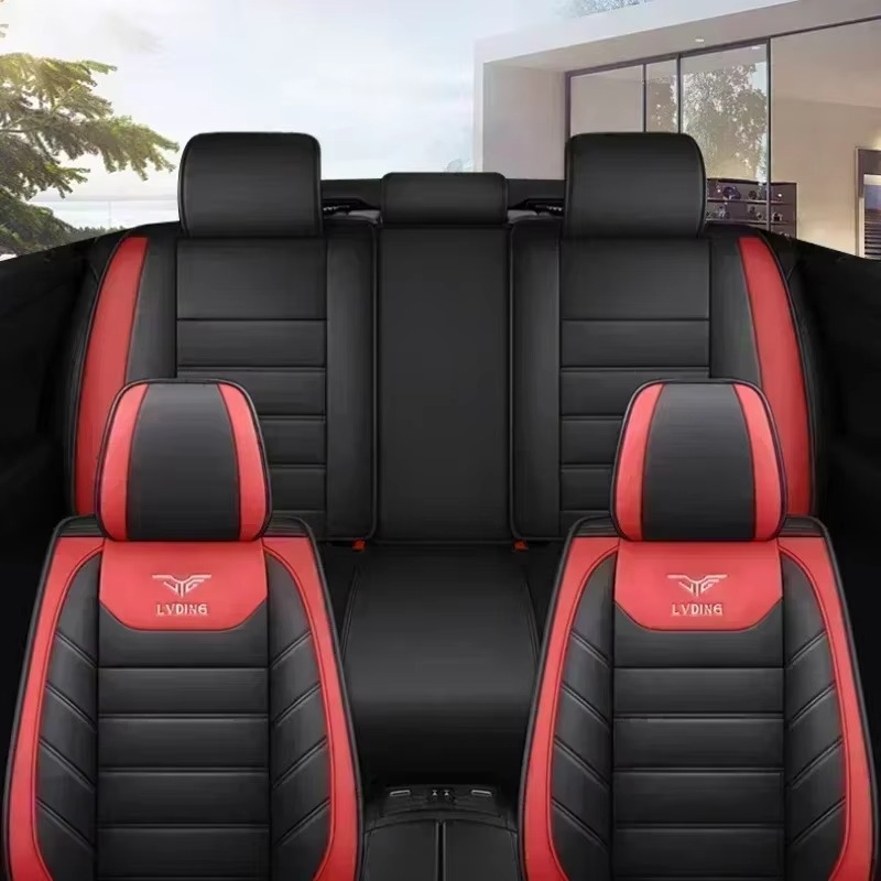 5-Seater Premium Leatherette C - Leather Car Seat Covers Full Set Universal recension och pris
