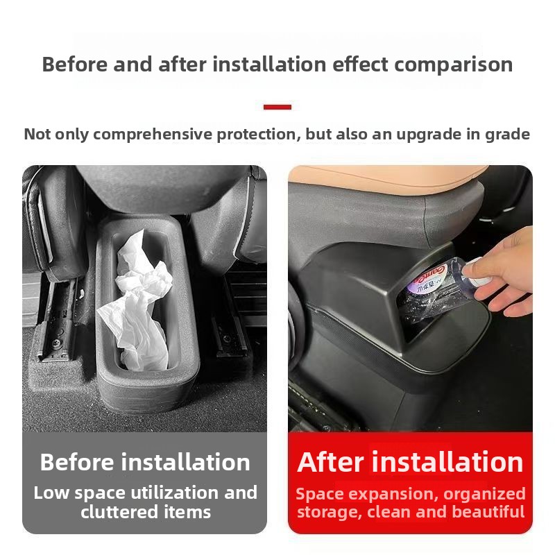Silicone Rear Storage Box for  - Waterproof Car Trash Can With Lid recension och pris