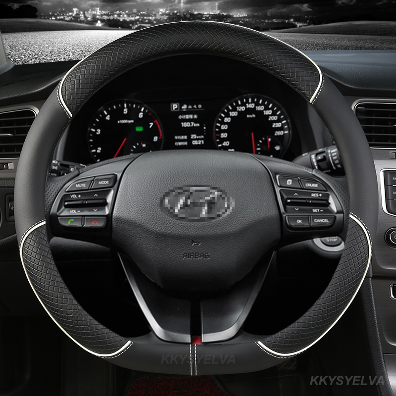 Microfiber Leather Car Steerin - Car Steering Wheel Cover Anti Slip Breathable recension och pris