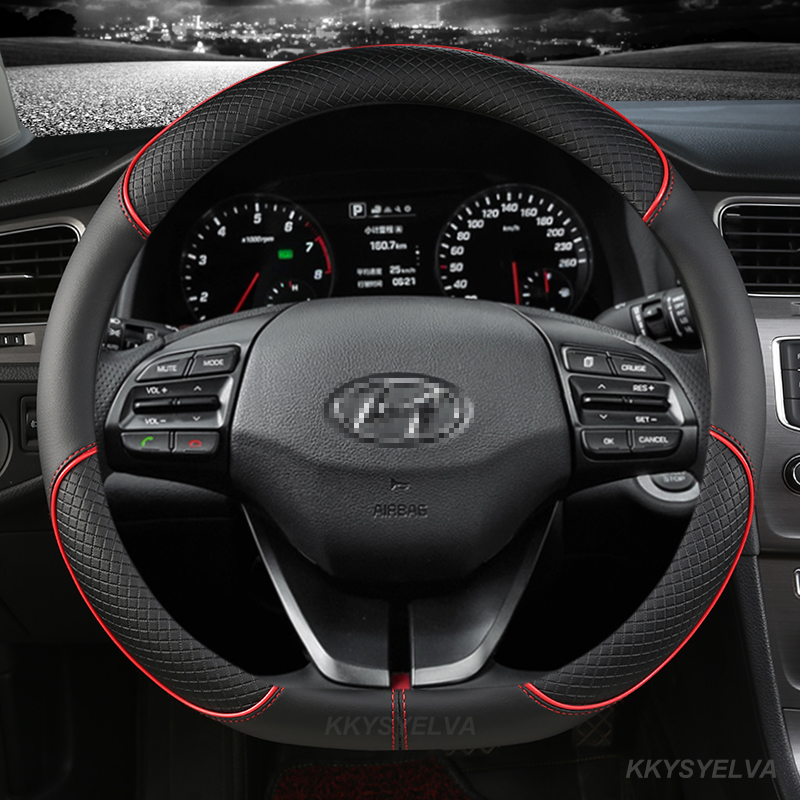 Microfiber Leather Car Steerin - Car Steering Wheel Cover Anti Slip Breathable recension och pris
