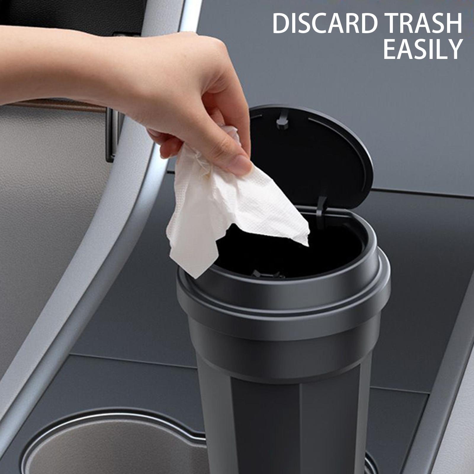 Car Garbage Can Cup Holder Mul - Waterproof Car Trash Can With Lid recension och pris