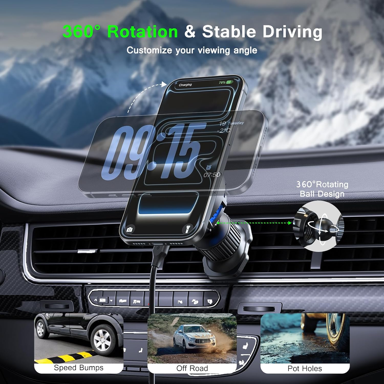 UYUXIO Consumer Electronics Ma - Magnetic Phone Holder For Car Vent recension och pris