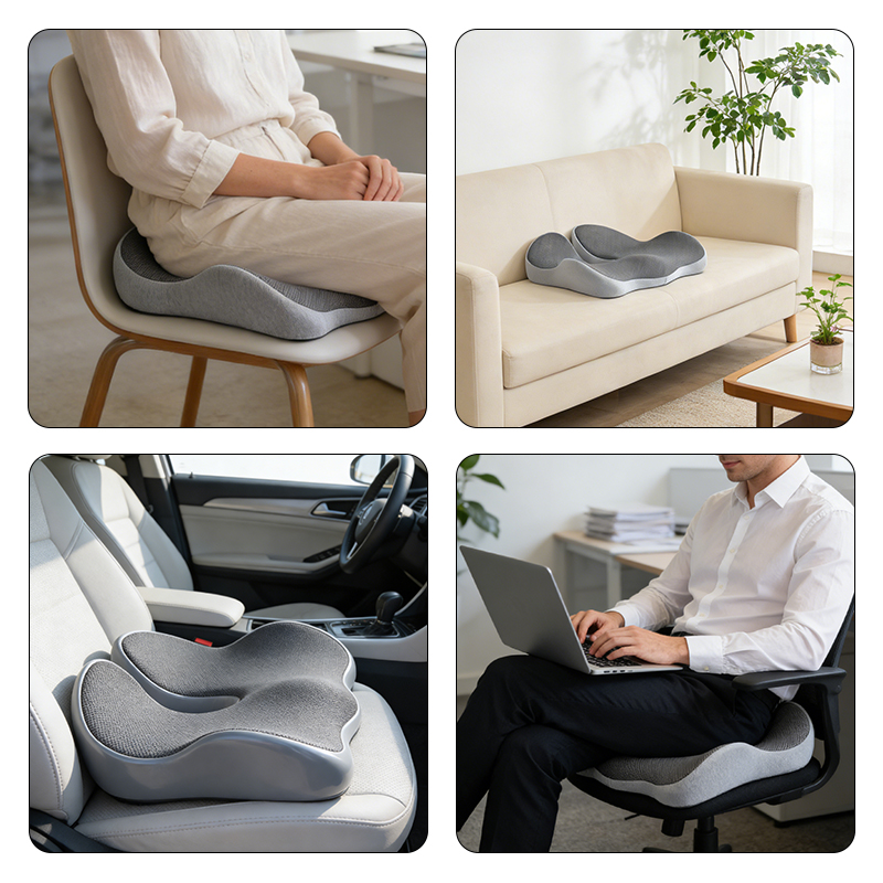 Portable Slow Rebound Memory F - Memory Foam Car Neck Pillow Lumbar Support recension och pris