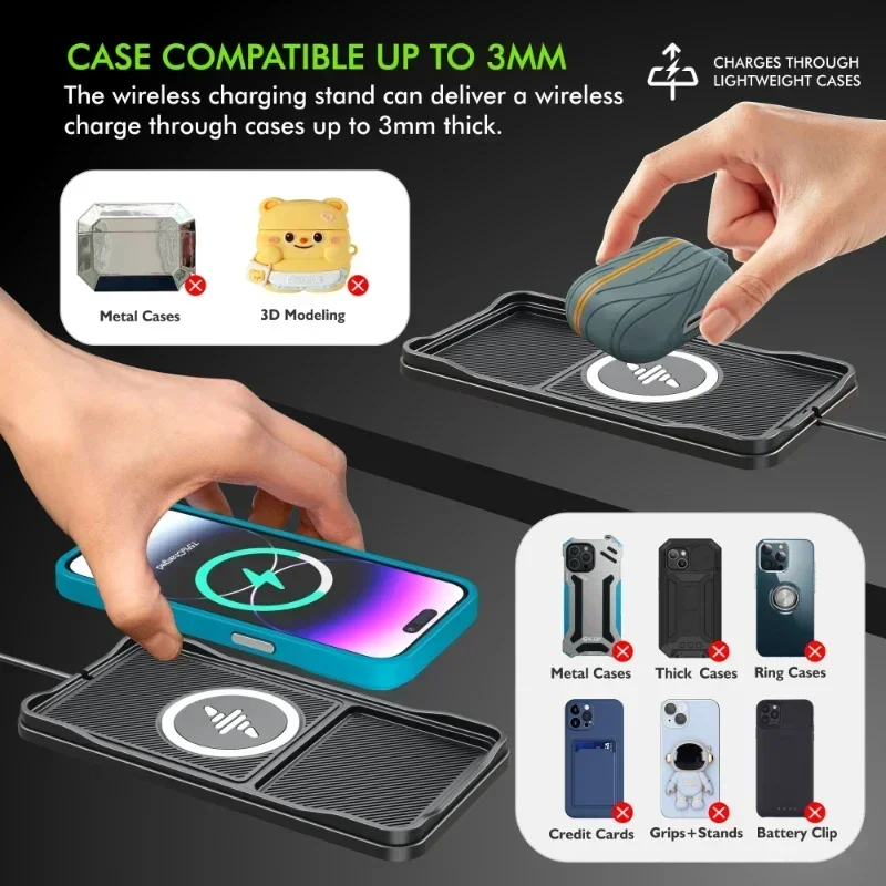 Car Wireless Charger Pad Base  - Wireless Car Charger Mount Fast Charging recension och pris