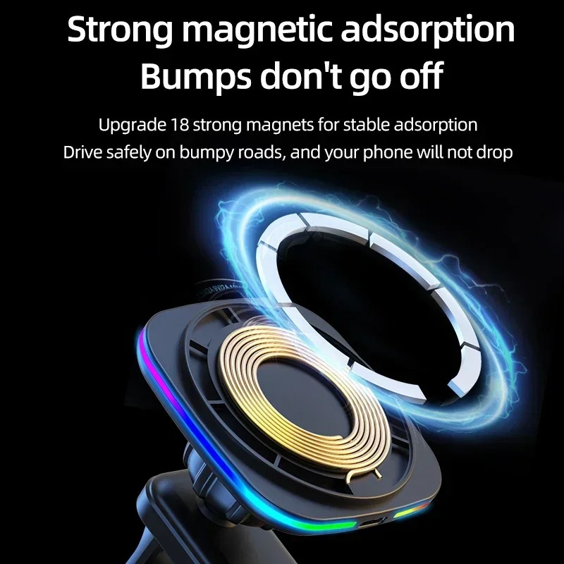 15W Magnetic Car Wireless Char - Magnetic Phone Holder For Car Vent recension och pris
