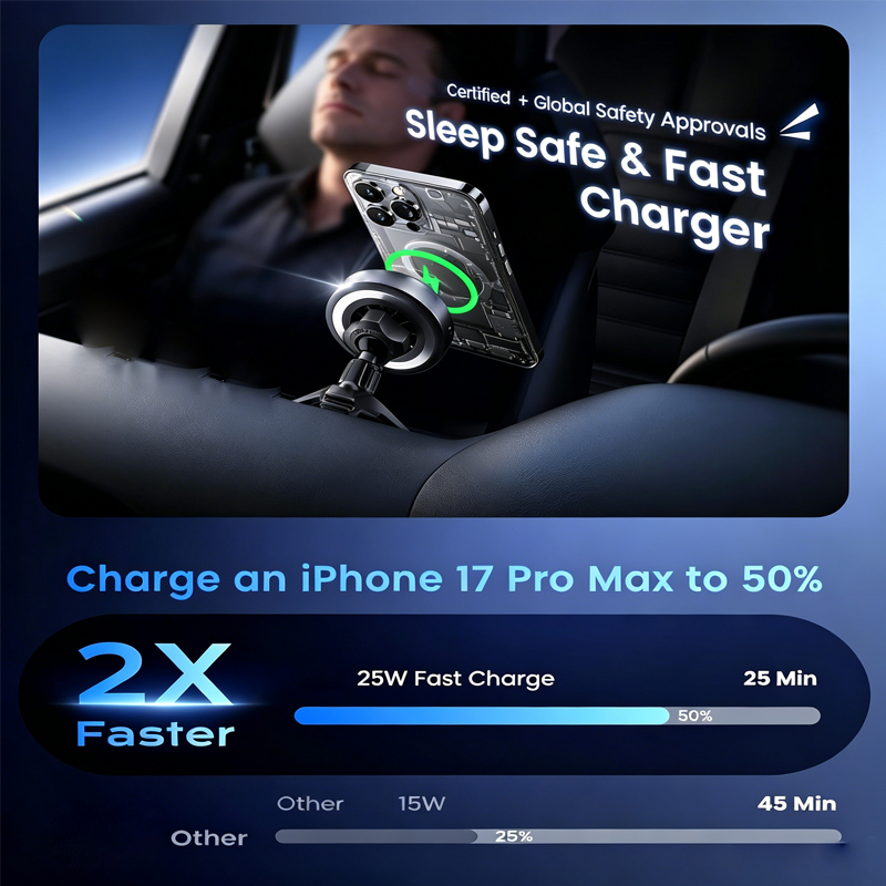 25W Super Fast Magnetic Wirele - Magnetic Phone Holder For Car Vent recension och pris