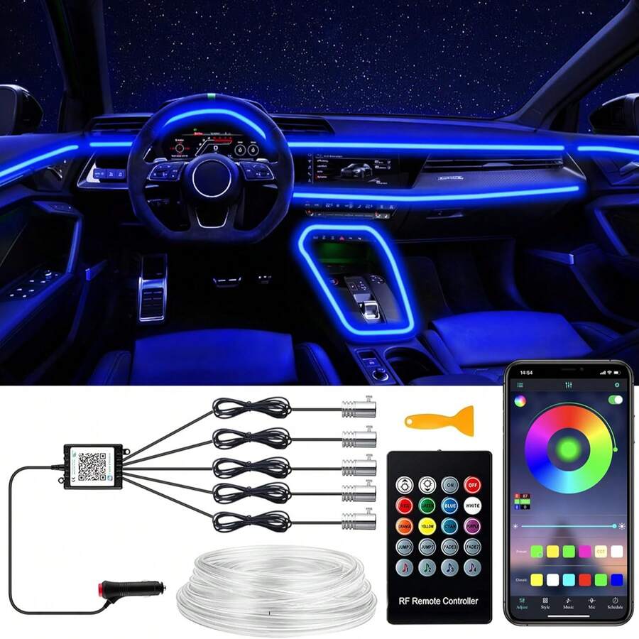 RGB 5-In-1 Ambient Lighting Ki - Led Ambient Interior Car Lights App Control recension och pris