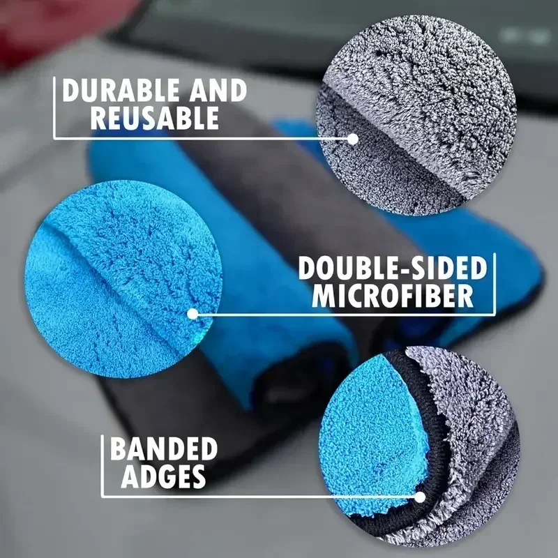 Car Wash Towel 1/5pcs Microfib - Microfiber Car Drying Towel Super Absorbent recension och pris