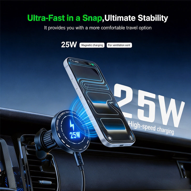 Strong 25W Magnetic Wireless C - Magnetic Phone Holder For Car Vent recension och pris