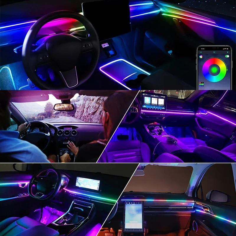 22 in 1 Premium Automotive LED - Led Ambient Interior Car Lights App Control recension och pris