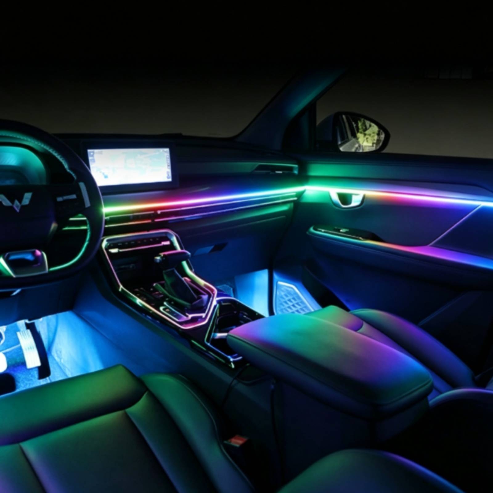 6 Pieces Acrylic Interior Car  - Led Ambient Interior Car Lights App Control recension och pris