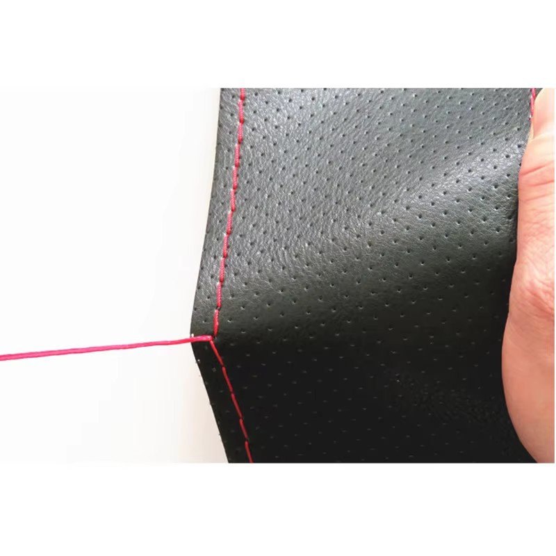 New 36 38 40cm Genuine Leather - Car Steering Wheel Cover Anti Slip Breathable recension och pris